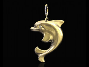 dolphin pendant Model Cetak 3D