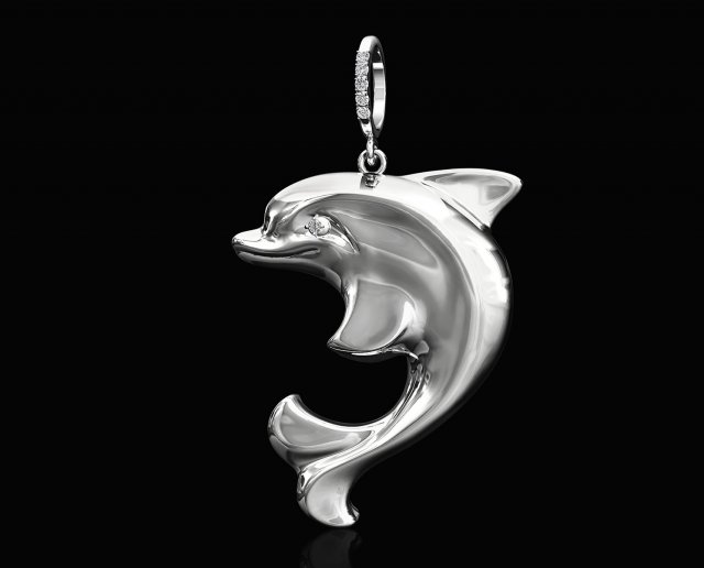 dolphin pendant Model Cetak 3D .c4d .max .obj .3ds .fbx .stl .blend 