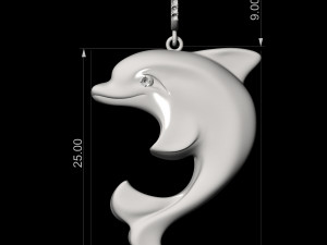 dolphin pendant Model Cetak 3D
