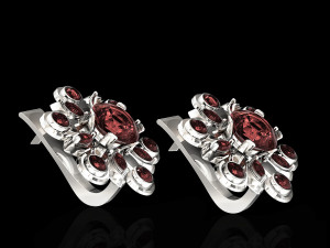 flower spinner earrings 3D Print Model