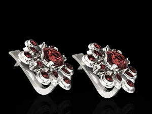 flower spinner earrings 3D Print Model