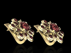flower spinner earrings 3D Print Model