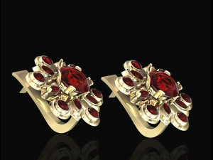 flower spinner earrings 3D Print Model