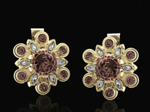flower spinner earrings 3D Print Model