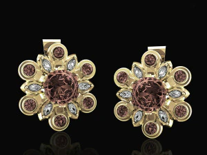 flower spinner earrings 3D Print Model