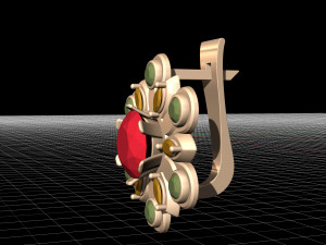 flower spinner earrings 3D Print Model