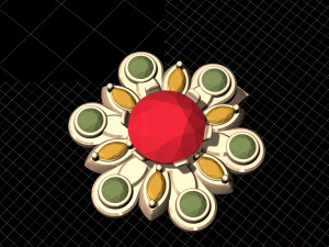flower spinner earrings 3D Print Model