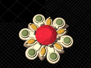 flower spinner earrings 3D Print Model