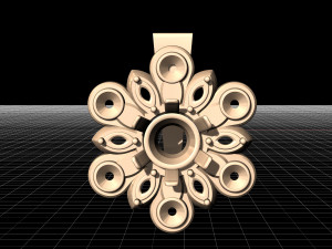 flower spinner earrings 3D Print Model