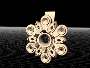 flower spinner earrings 3D Print Model