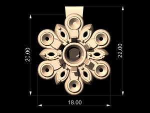 flower spinner earrings 3D Print Model