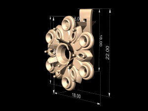 flower spinner earrings 3D Print Model