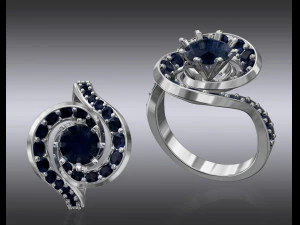 twisted ring 3D Print Model