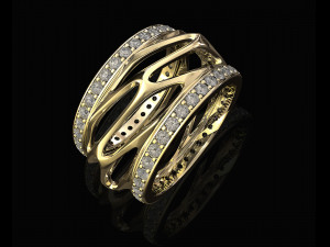 parametric wedding ring with diamond 3D Принт Модель