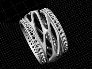 parametric wedding ring with diamond 3D Принт Модель