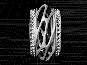 parametric wedding ring with diamond 3D Принт Модель