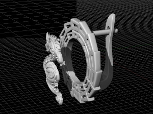dragon earrings 3D Принт Модель