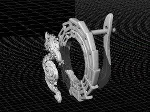 dragon earrings 3D Print Model