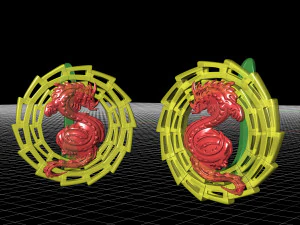 dragon earrings 3D Print Model