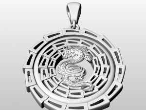 dragon pendant 3D प्रिंट मॉडल