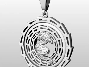 кулон дракон 3D Принт Модель