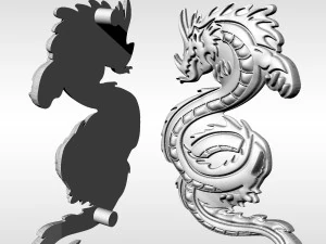 кулон дракон 3D Принт Модель