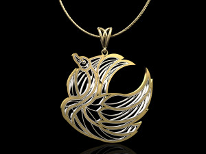 swan pendant 3D प्रिंट मॉडल