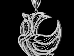 swan pendant Model Cetak 3D