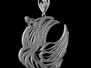 swan pendant Model Cetak 3D