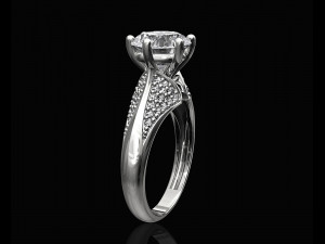 central stone ring 3D-printmodel