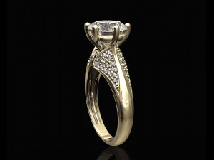 central stone ring 3D-printmodel