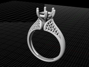 central stone ring 3D-printmodel