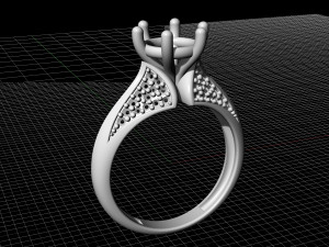 central stone ring 3D-printmodel