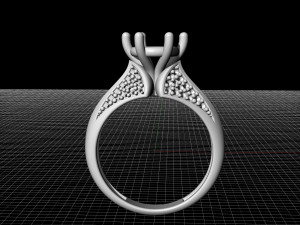 central stone ring 3D-printmodel
