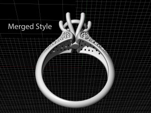 central stone ring 3D-printmodel