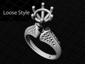 central stone ring 3D-printmodel