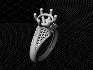 central stone ring 3D-printmodel