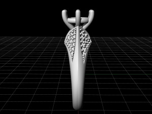 central stone ring 3D-printmodel