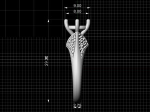 central stone ring 3D-printmodel