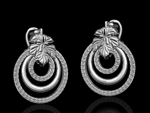 leaf earrings 3D-Druckmodell