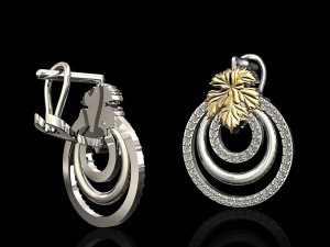 leaf earrings 3D-Druckmodell