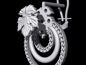 leaf earrings 3D Print Model