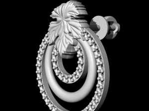 leaf earrings 3D Print Model