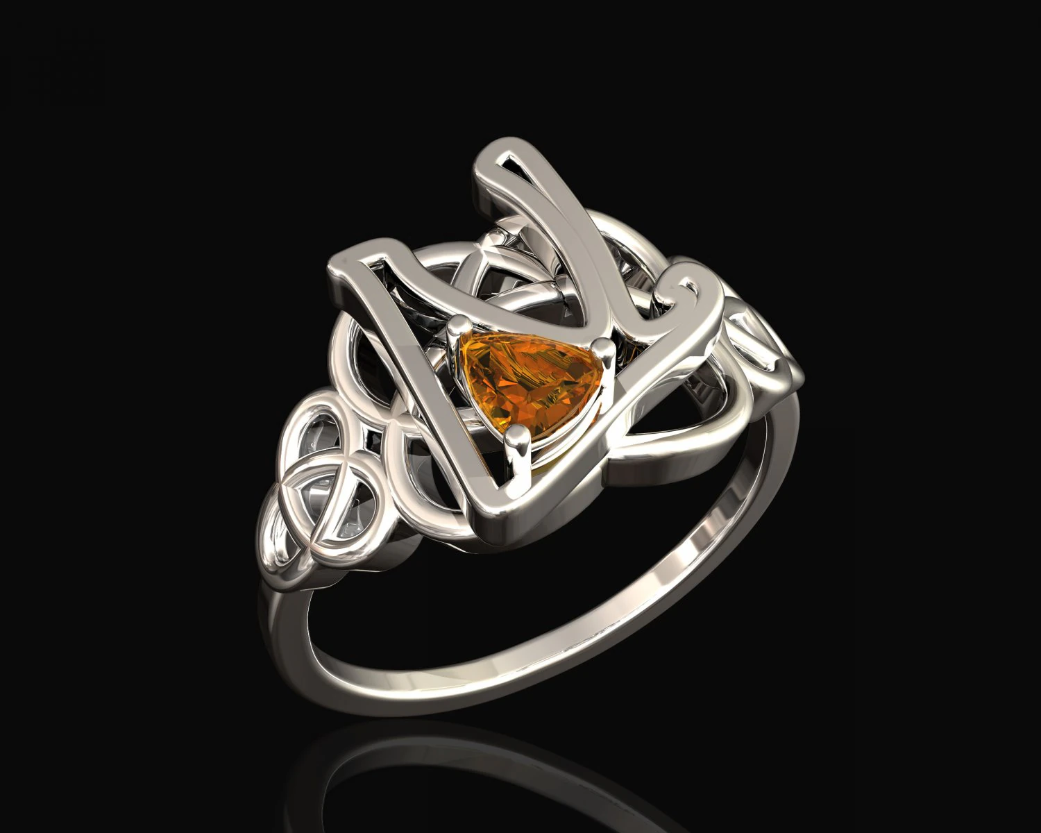 celtic knot ring 3D Print Model .c4d .max .obj .3ds .fbx .stl .blend 