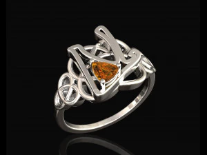 каблучка з кельтським вузлом 3D Принт Модель