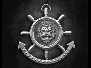 lion in wheel pendant Model do druku 3D
