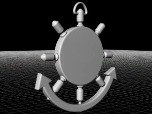 lion in wheel pendant 3D Print Model