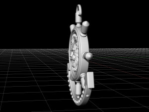 lion in wheel pendant Model do druku 3D