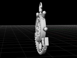 lion in wheel pendant 3D Print Model