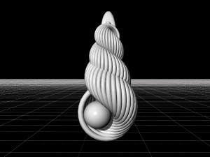 shell with pearl earrings Modelo de impresión 3D